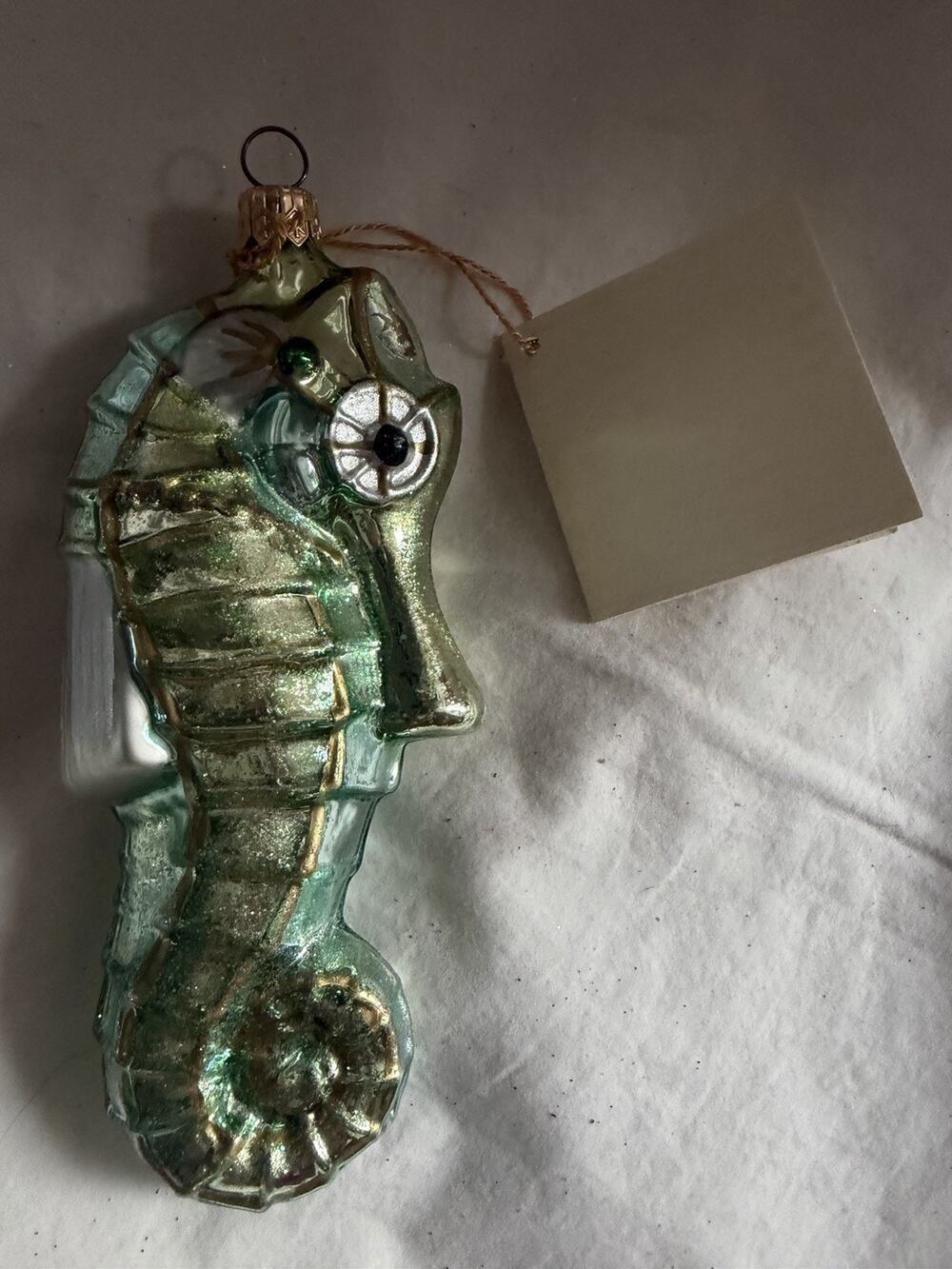 Vintage Polonaise Komozja Glass Seahorse Christmas Ornament Kurt S Adler